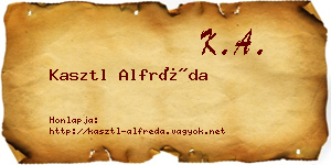 Kasztl Alfréda névjegykártya